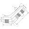 World Wide Fittings Male JIC to Male JIC Bulkhead 45 Degree Elbow - With Locknut F5375X08X06LN - alternate 2